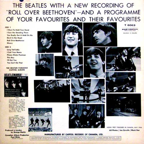 The Beatles Long Tall Sally, back cover (Canada LP)
